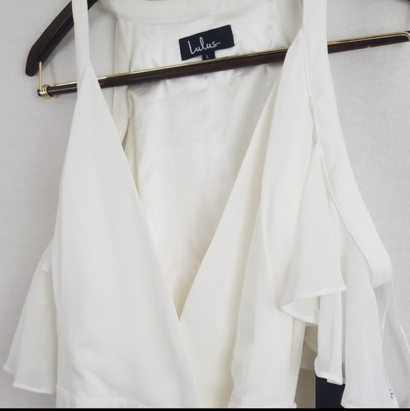 lulus bombshell off the shoulder wrap dress - Picture 2 of 4